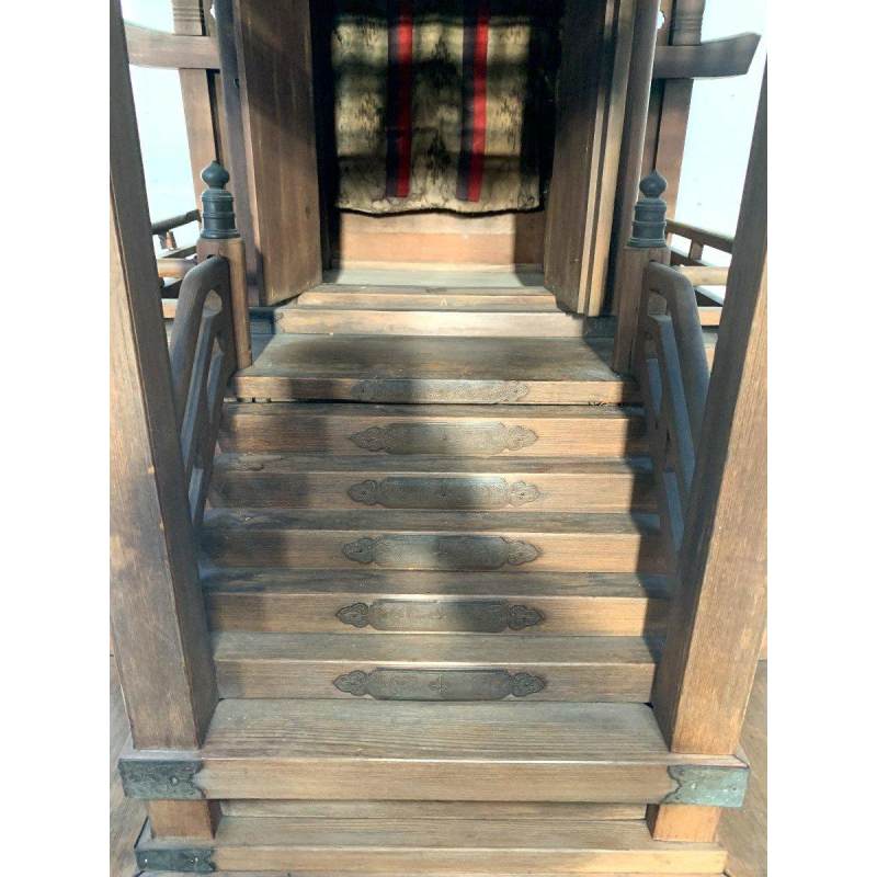Monumental model, Japanese wooden temple, Shinto shamanistic architecture, 20th century