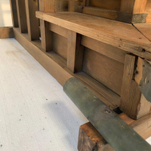 Maquette monumentale, Temple japonais en bois, architecture shinto chamaniste, XXᵉ siècle