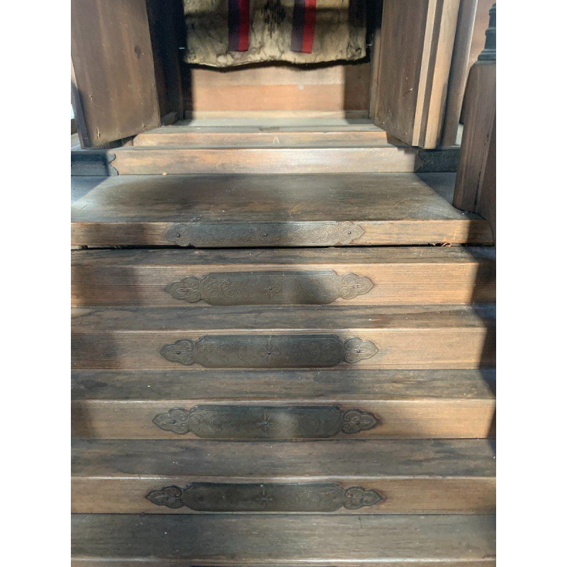 Maquette monumentale, Temple japonais en bois, architecture shinto chamaniste, XXᵉ siècle