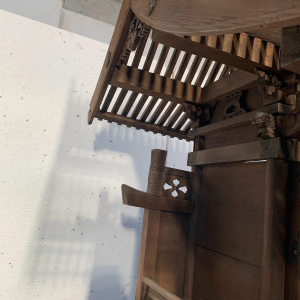 Maquette monumentale, Temple japonais en bois, architecture shinto chamaniste, XXᵉ siècle