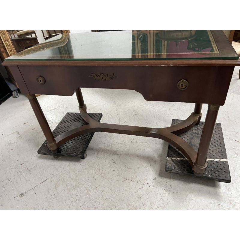 Empire style desk in mahogany and veneer, 20th century