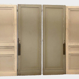 Set of four solid fir passage doors, 19th century