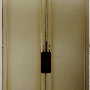 Set van vier massief grenenhouten doorgangsdeuren, 19e eeuw