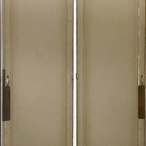 Set of four solid fir passage doors, 19th century