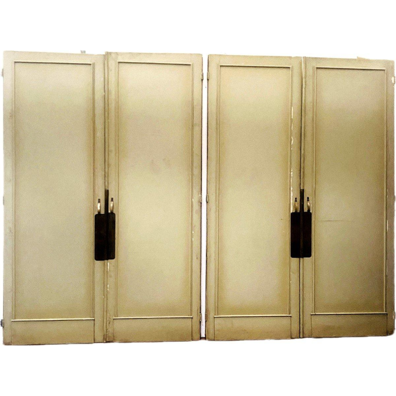 Set of four solid fir passage doors, 19th century