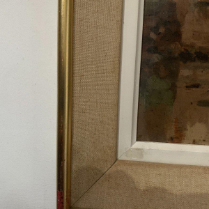 Painting "Lively View of the Port", oil on canvas, signed, 20th century