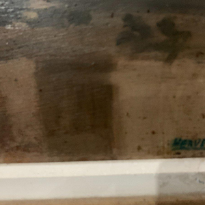 Tableau « Vue animée sur le port », huile sur toile signée, XXᵉ siècle