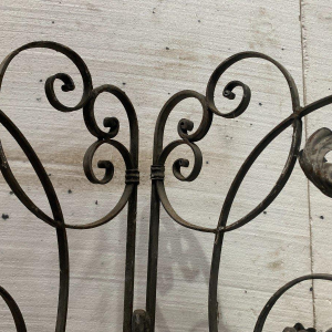 Wrought iron four-leaf partition or screen, 20th century