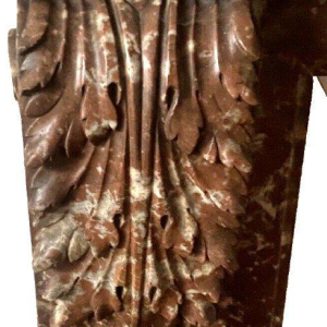 Louis XVI style fireplace in speckled red marble, 20th century