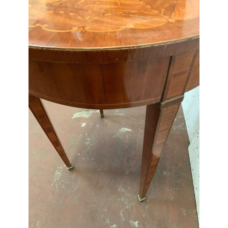 Lodewijk XVI-stijl sokkeltafel, marqueterie van palissanderhout en palissander, 20e eeuw