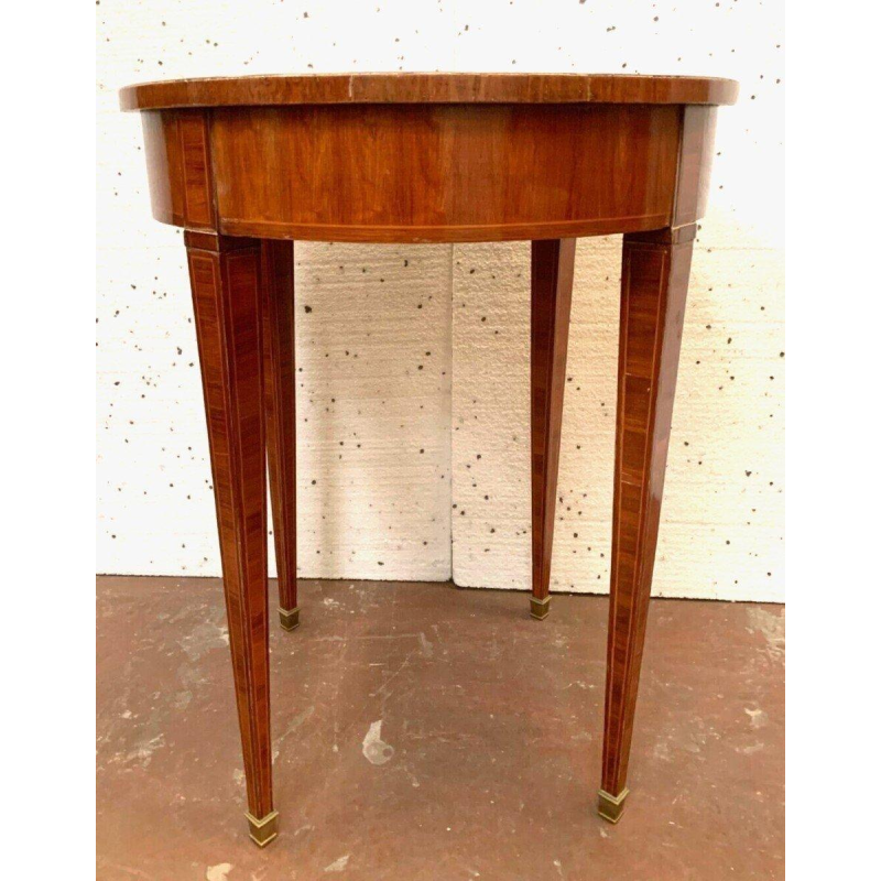 Lodewijk XVI-stijl sokkeltafel, marqueterie van palissanderhout en palissander, 20e eeuw
