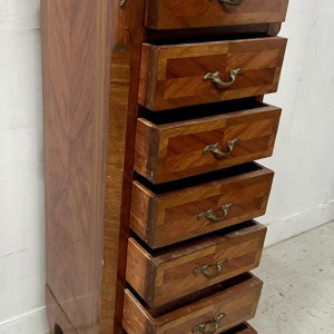 Louis XV style seven-day chest in rosewood veneer, 20th century