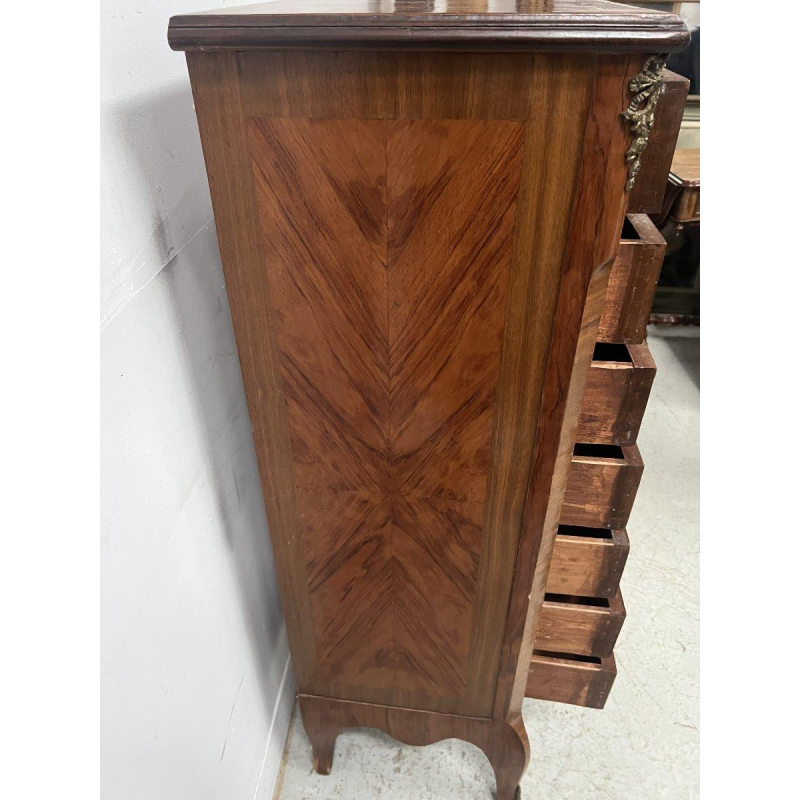 Louis XV style seven-day chest in rosewood veneer, 20th century