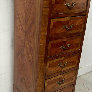Louis XV style seven-day chest in rosewood veneer, 20th century