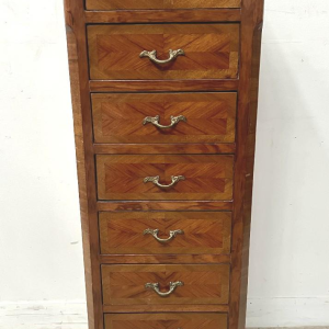 Semainier de style Louis XV en placage de bois de rose XX siècle