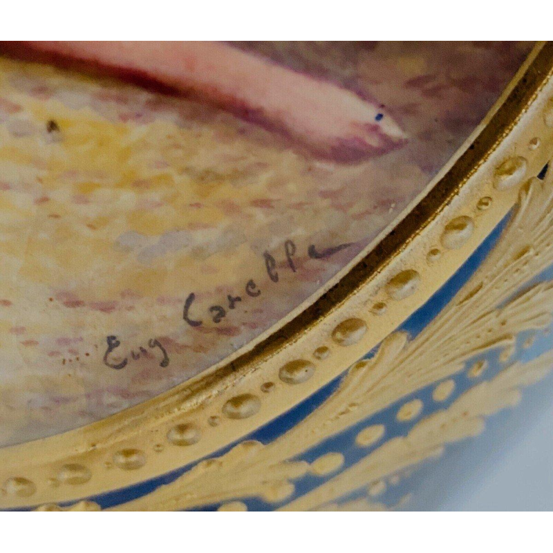 Manufacture de Porcelaine de Sèvres (Eugène Canelle) vase couvert polychromé & rehauts d’or, XX siècle