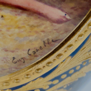 Sèvres Porcelain Manufactory (Eugène Canelle) polychrome covered vase with gold highlights, 20th century