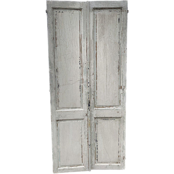 Double portes de placard en sapin massif, XX siècle