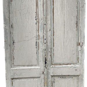 Double portes de placard en sapin massif, XX siècle