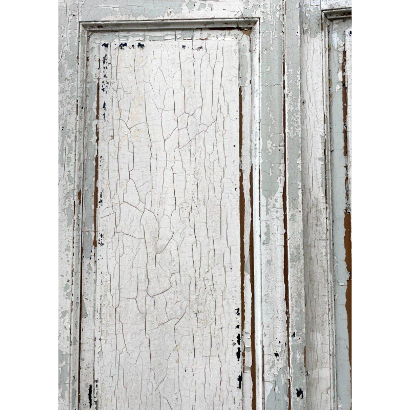 Double closet doors in solid fir, 20th century