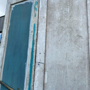 Double closet doors in solid fir, 20th century