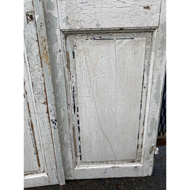 Double closet doors in solid fir, 20th century
