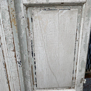 Double closet doors in solid fir, 20th century