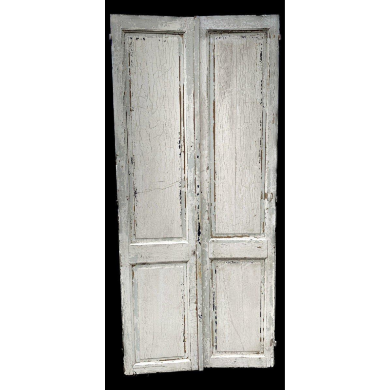 Double portes de placard en sapin massif, XX siècle