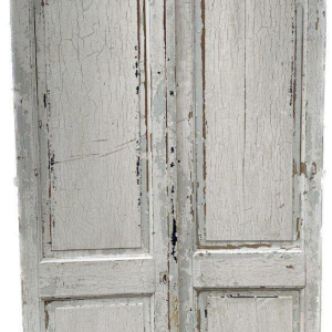 Double portes de placard en sapin massif, XX siècle