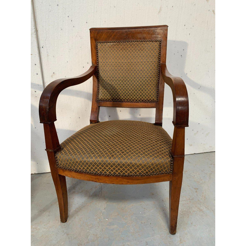 Suite de six fauteuils de style Restauration en acajou, XIX siècle