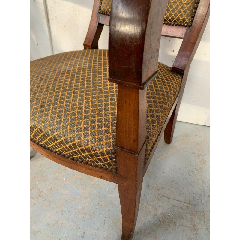 Set of six Restoration-style mahogany armchairs, 19th century