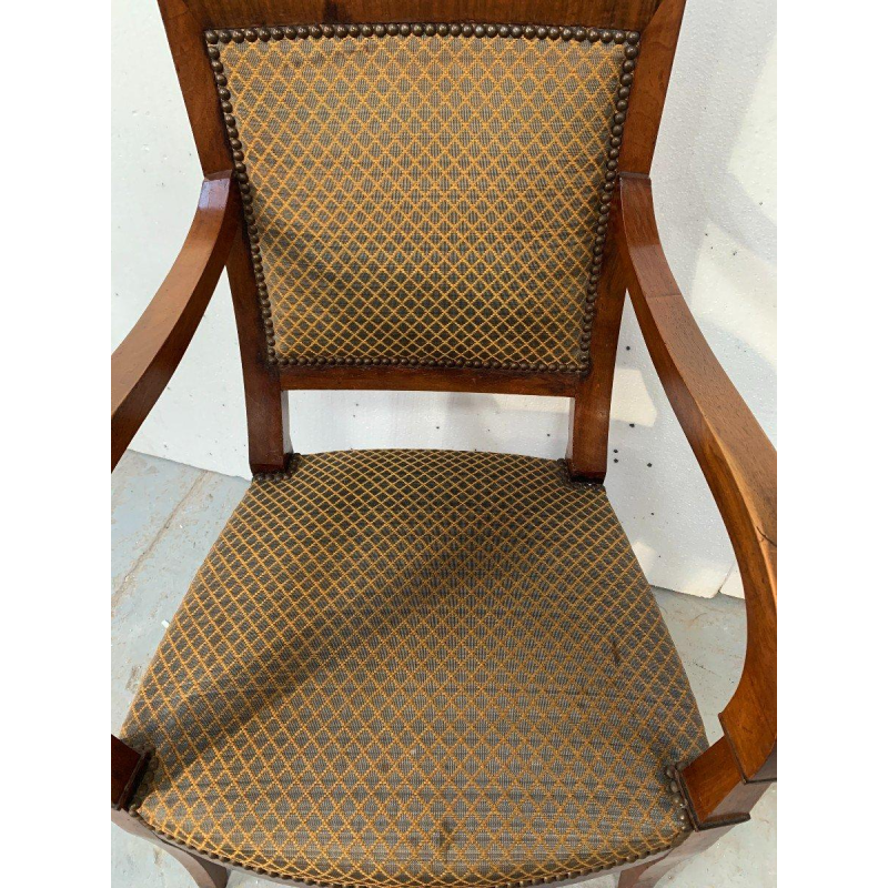 Set of six Restoration-style mahogany armchairs, 19th century