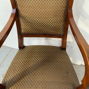 Suite de six fauteuils de style Restauration en acajou, XIX siècle