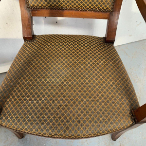 Set van zes mahoniehouten fauteuils in restauratiestijl, 19e eeuw