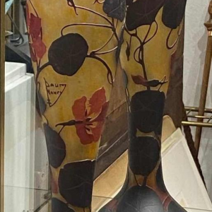 DAUM - Grand vase - Nancy - Croix de Lorraine aux Capucines - Circa 1905