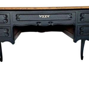 Eikenhouten bureau in Regency-stijl met zwarte patina, 20e eeuw.