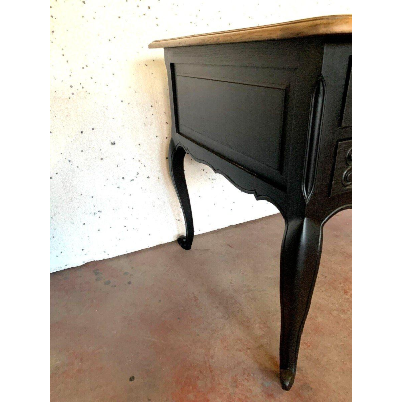 Bureau de style Régence en chêne à patine noire, XX siècle