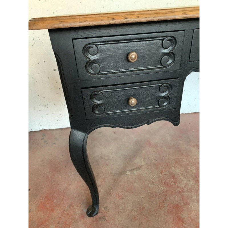 Bureau de style Régence en chêne à patine noire, XX siècle