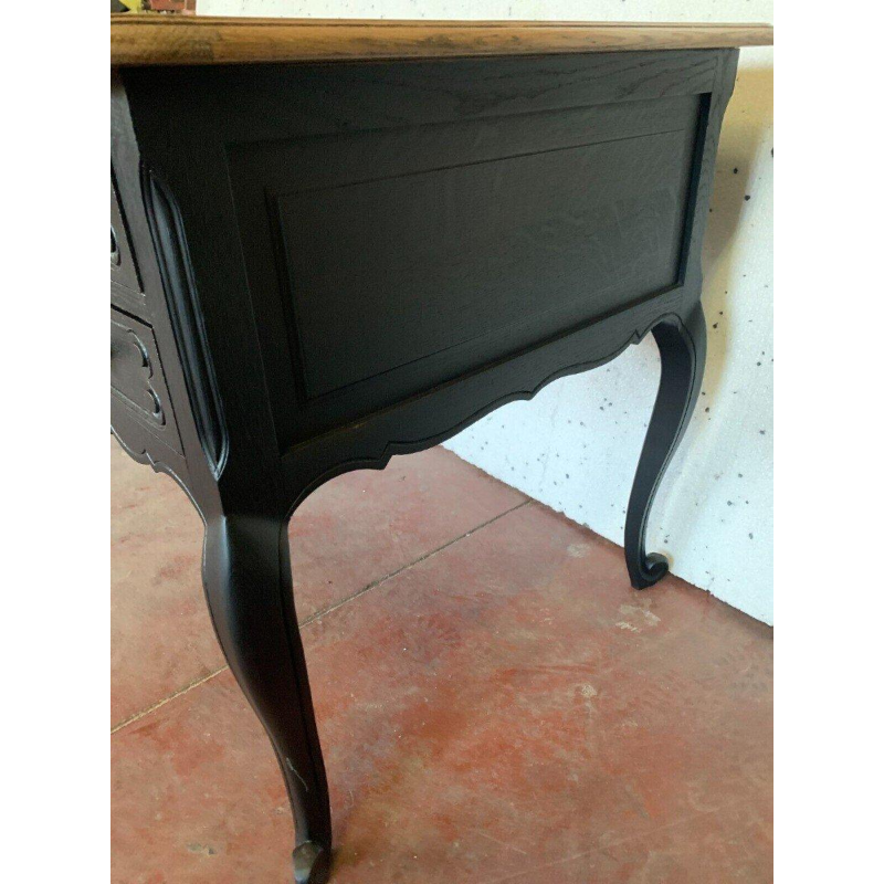 Eikenhouten bureau in Regency-stijl met zwarte patina, 20e eeuw.