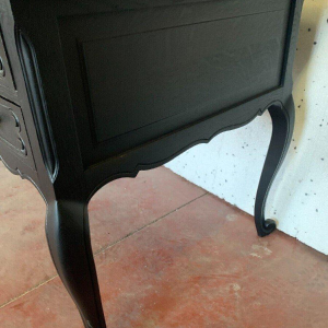 Eikenhouten bureau in Regency-stijl met zwarte patina, 20e eeuw.