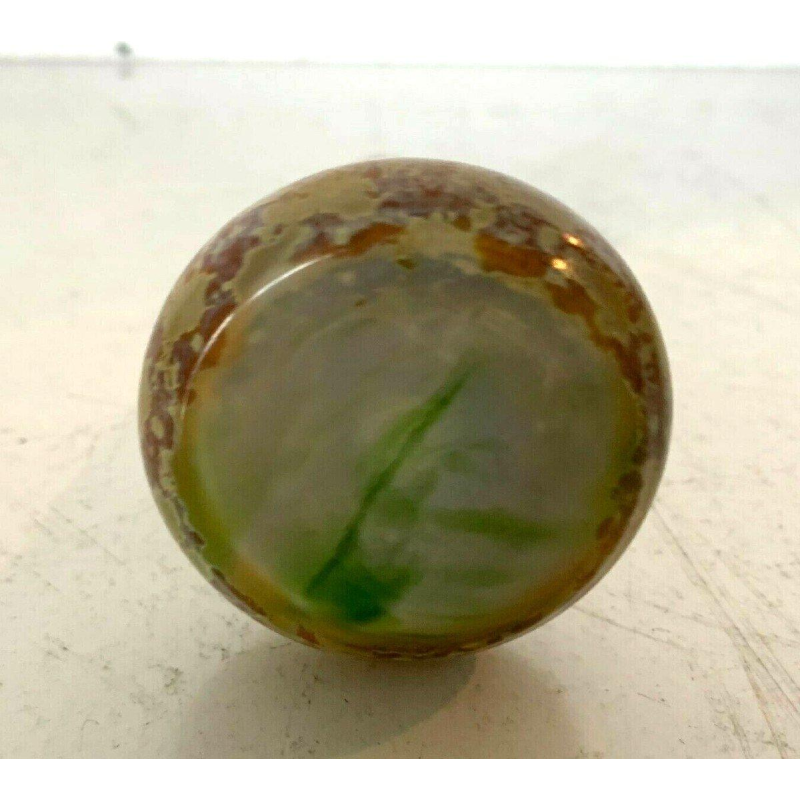 Soliflore vaas van pâte de verre, versierd met vogels en een landschap, 20e eeuw.