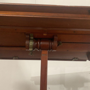 Serving table with a swiveling sliding mechanism, Louis-Philippe style mahogany, 19th century