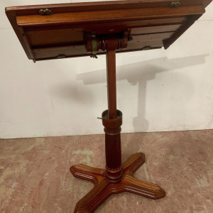 Serving table with a swiveling sliding mechanism, Louis-Philippe style mahogany, 19th century