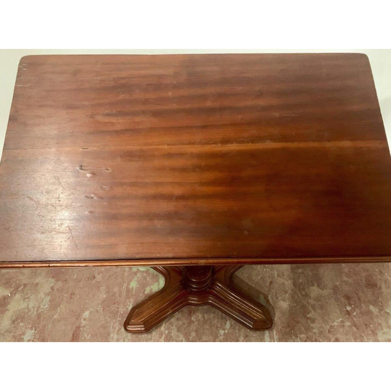 Serveertafel met een draai- en schuifmechanisme, mahoniehout in Louis-Philippe-stijl, 19e eeuw.