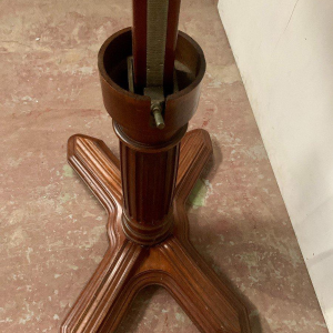 Serveertafel met een draai- en schuifmechanisme, mahoniehout in Louis-Philippe-stijl, 19e eeuw.