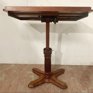 Serving table with a swiveling sliding mechanism, Louis-Philippe style mahogany, 19th century