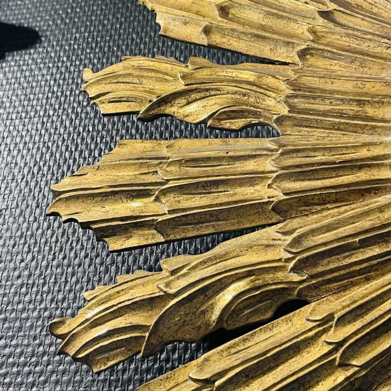 Large Carved Giltwood Sunburst / Witch Mirror, Golded Wall decoration, ca 1950