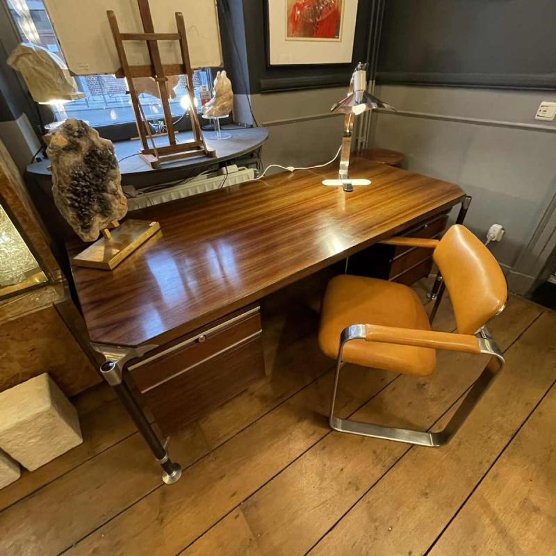 Ico Parisi & Alexandro Ferrari pour MIM, bureau double caisson, 1960 s