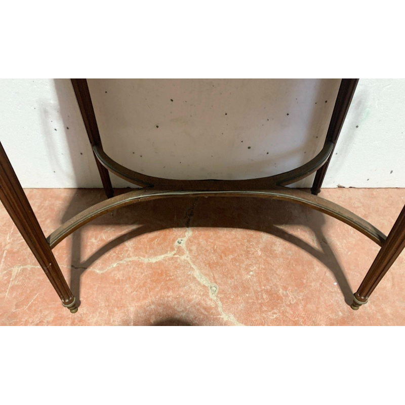 Table desserte à double plateau de style Louis XVI en acajou, XIXᵉ siècle