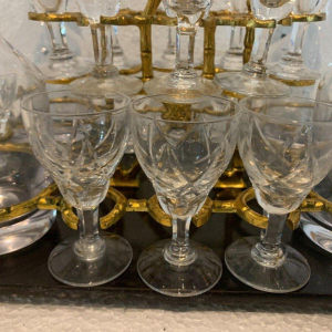 Complete Boulle liquor cabinet, Napoleon III style, marquetry, 19th century